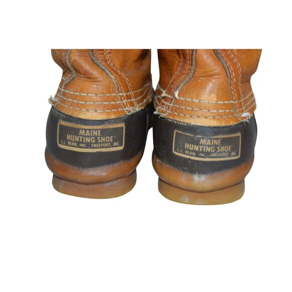 LL Bean Women Bean Boots Size 7 Main Hunting Shoe Outdoor Gorpcore Brown Leather - Picture 6 of 11